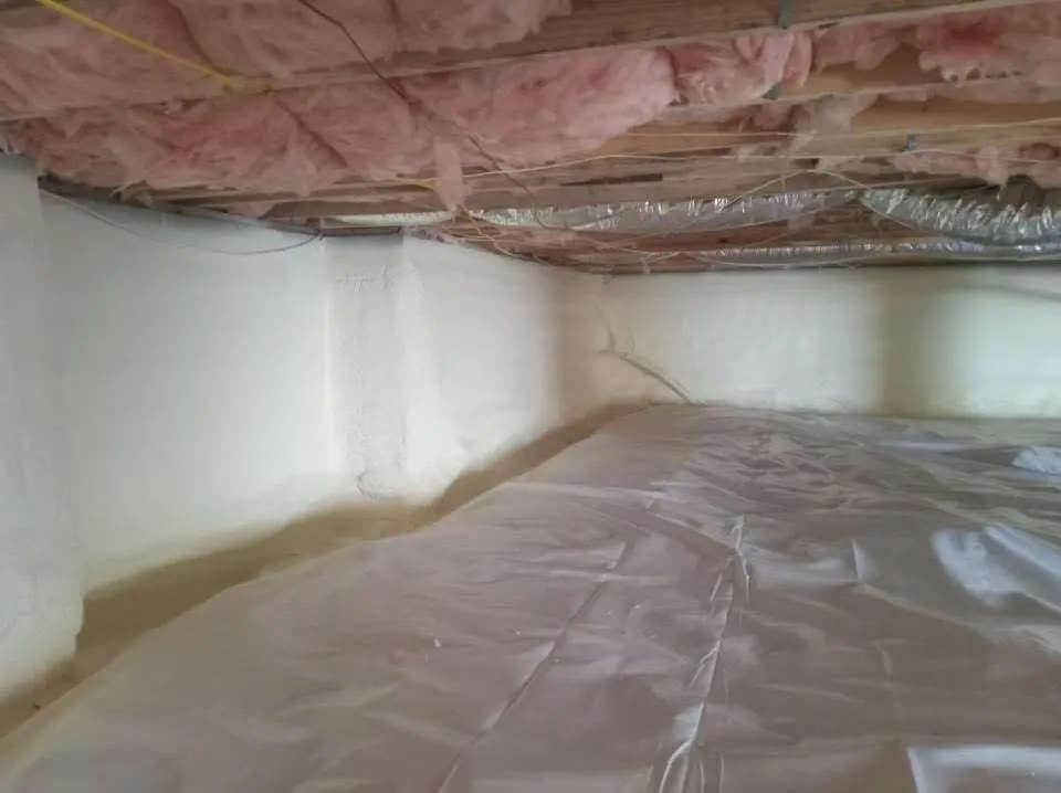 Crawl space encapsulation with closed-cell spray foam for Attic Insulation in Anna